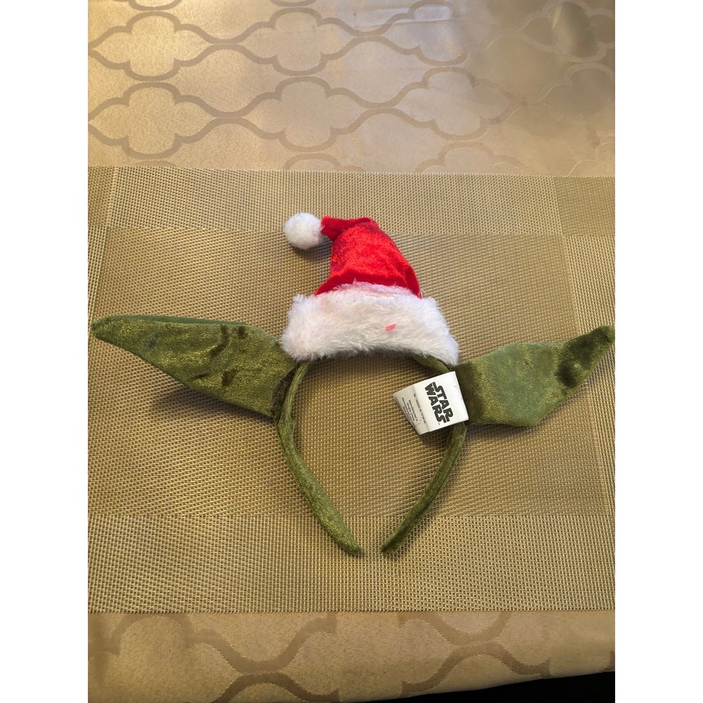 Disney Star Wars Yoda Santa Claus Christmas Hat with Ears Green White Red